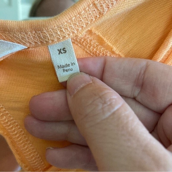 Soft Surroundings Womens Tunic Top Size XS Orange Exposed Seam Teardrop Back - Picture 7 of 10